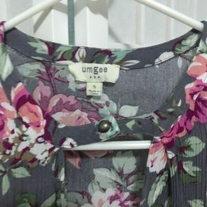 Floral keyhole tunic
